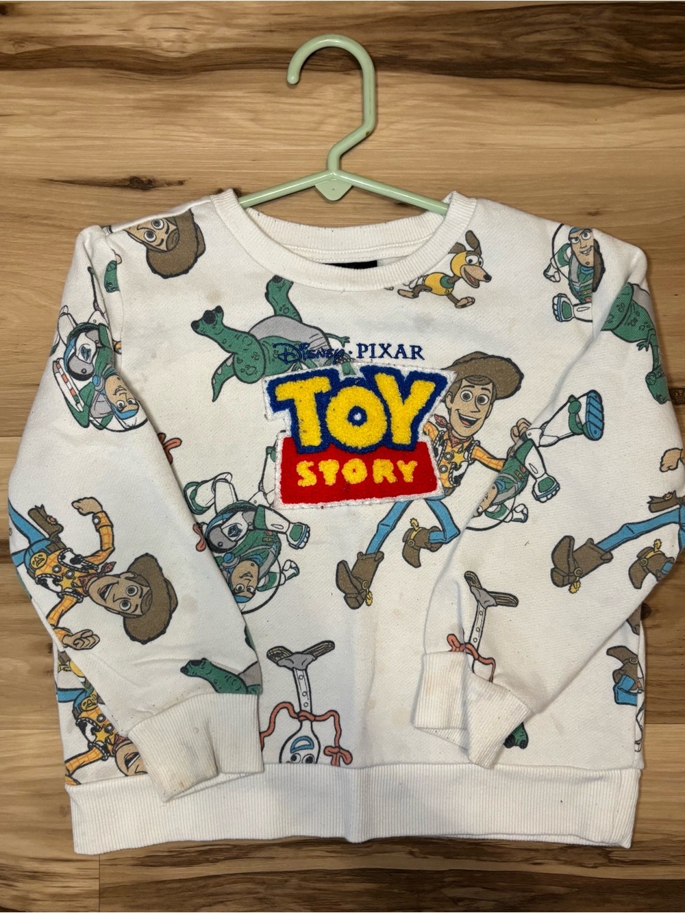 Disney Toy Story Chenille Patch Sweatshirt - READ DESCRIPTION AND PHOTOS